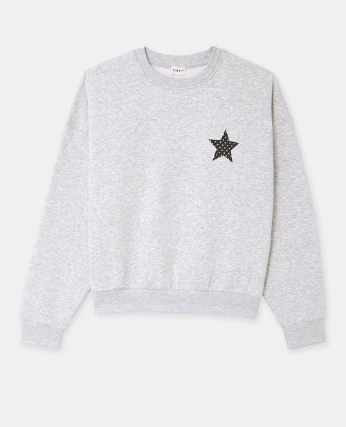 Sweat col rond avec print étoile et broderies dos - PIMKIE - 4