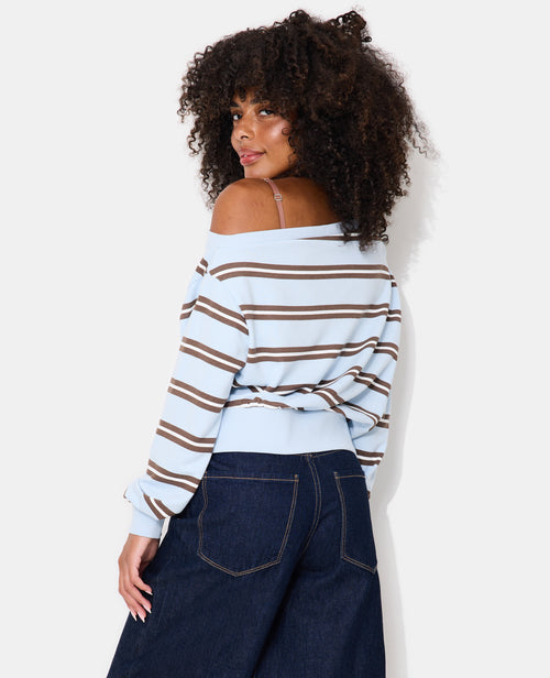 Sweat asymétrique rayé col danseuse - PIMKIE - 6