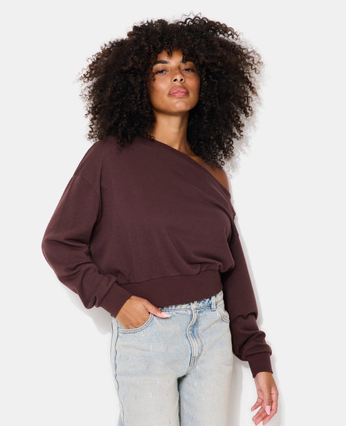 Sweat asymétrique col danseuse - PIMKIE - 1