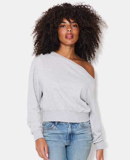 Sweat asymétrique col danseuse - PIMKIE - 1
