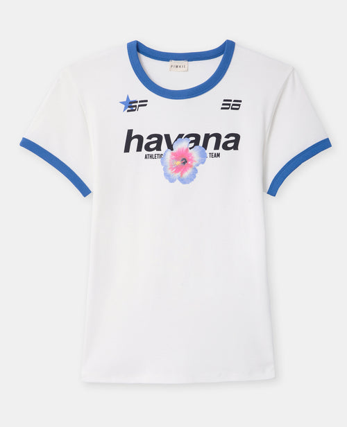 T-shirt ajusté avec print HAVANA + fleur - PIMKIE - 4