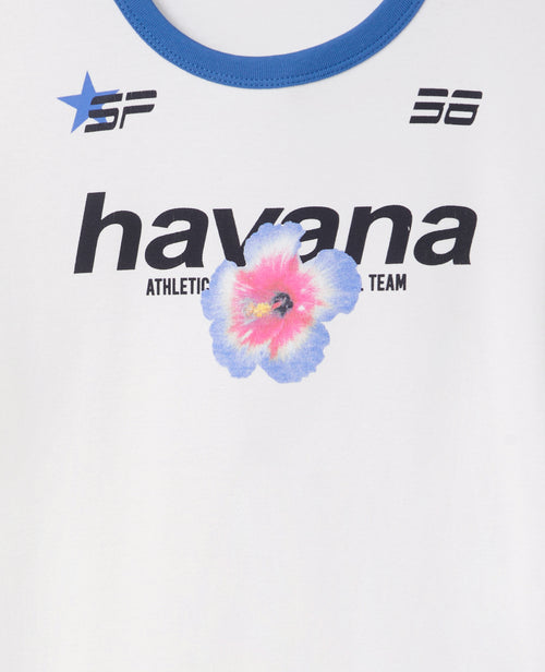 T-shirt ajusté avec print HAVANA + fleur - PIMKIE - 7