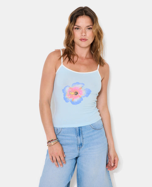 Débardeur fines bretelles avec print et strass - PIMKIE - 5