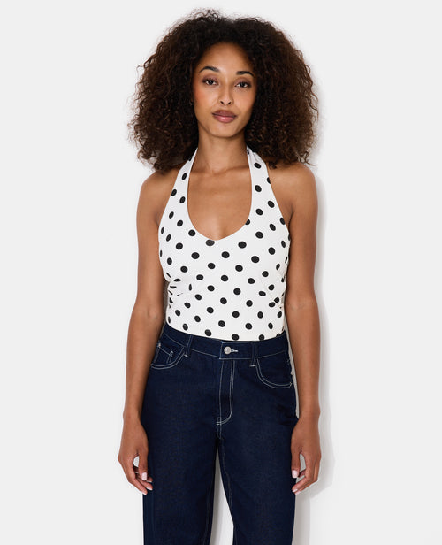 Top court dos-nu motif pois - PIMKIE - 5