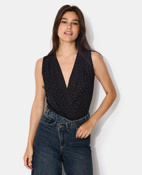 Body sans manches en voile avec strass - PIMKIE - 1