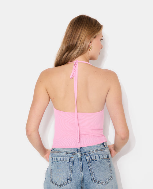 Top dos-nu asymétrique en résille avec strass - PIMKIE - 6