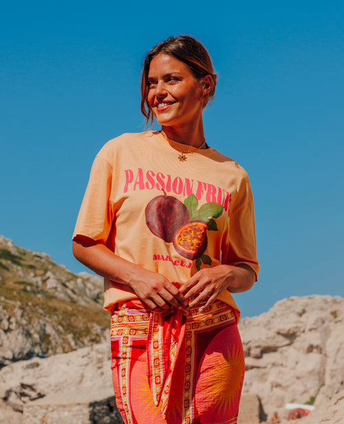 T-shirt oversize avec print PASSION FRUIT devant - PIMKIE - 1