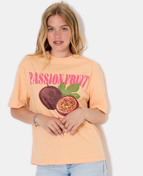 T-shirt oversize avec print PASSION FRUIT devant - PIMKIE - 2