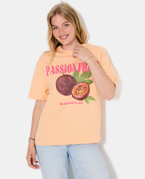 T-shirt oversize avec print PASSION FRUIT devant - PIMKIE - 5