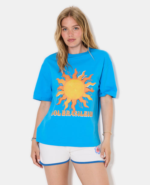 T-shirt oversize avec print SOL BRASILEIRO devant - PIMKIE - 1