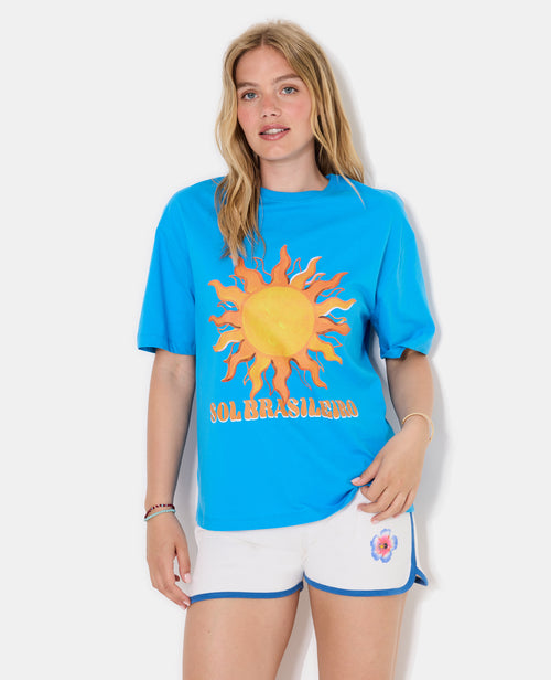 T-shirt oversize avec print SOL BRASILEIRO devant - PIMKIE - 5