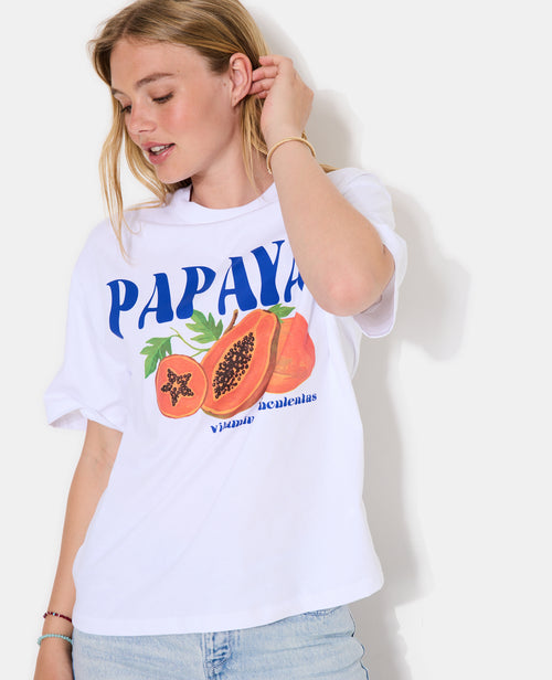 T-shirt oversize avec print PAPAYAS devant - PIMKIE - 1