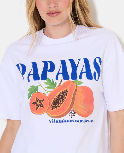 T-shirt oversize avec print PAPAYAS devant - PIMKIE - 2