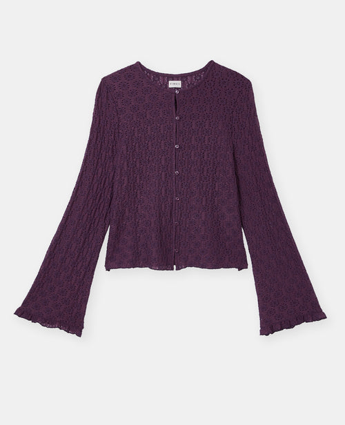 Top en dentelle avec manches flare et boutons - PIMKIE - 4