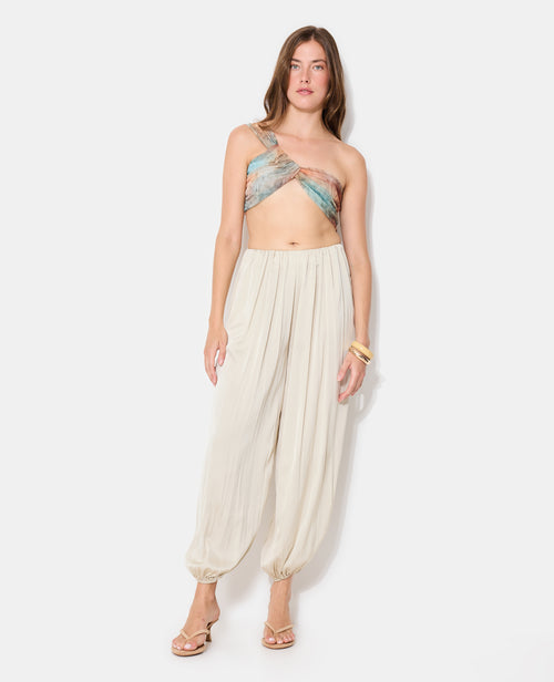 Top bandeau asymétrique résille effet tie and dye - PIMKIE - 3