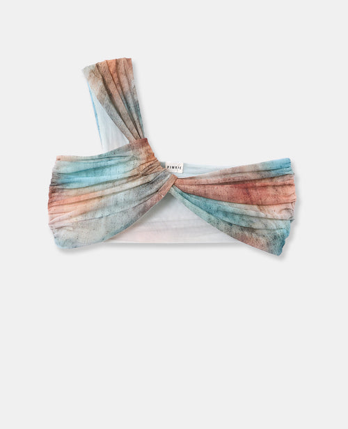 Top bandeau asymétrique résille effet tie and dye - PIMKIE - 4
