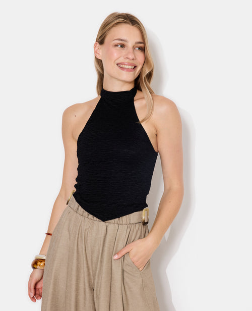 Top dos-nu en tissu texturé - PIMKIE - 5