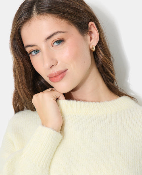 Pull col rond en maille duveteuse - PIMKIE - 2