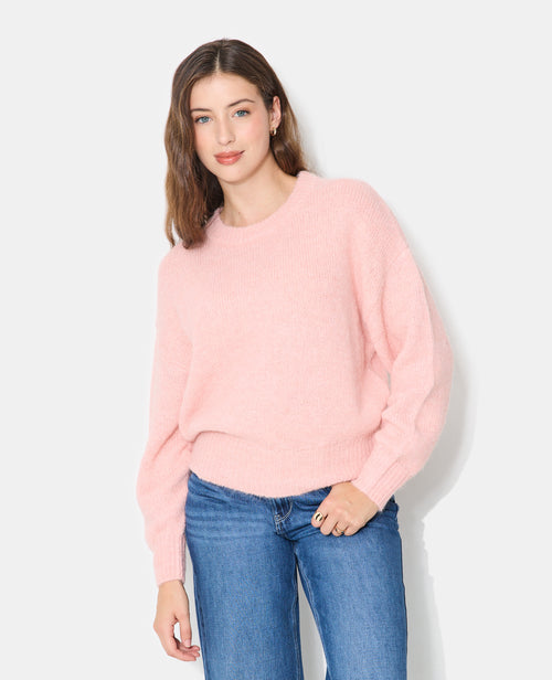 Pull col rond en maille duveteuse - PIMKIE - 5
