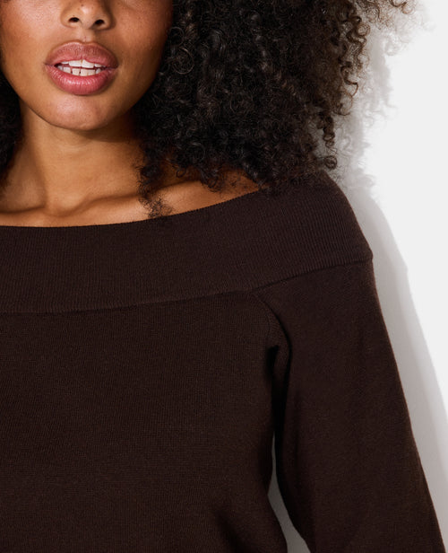 Pull manches longues encolure Bardot - PIMKIE - 2