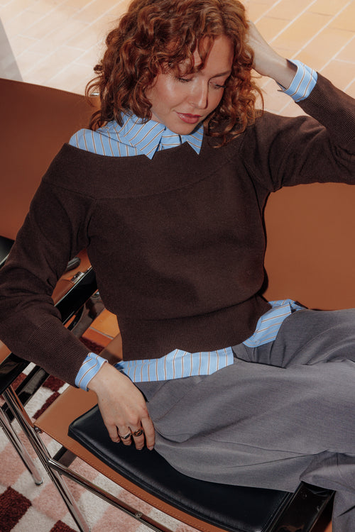 Pull manches longues encolure Bardot - PIMKIE - 2