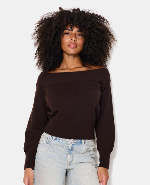 Pull manches longues encolure Bardot - PIMKIE - 5