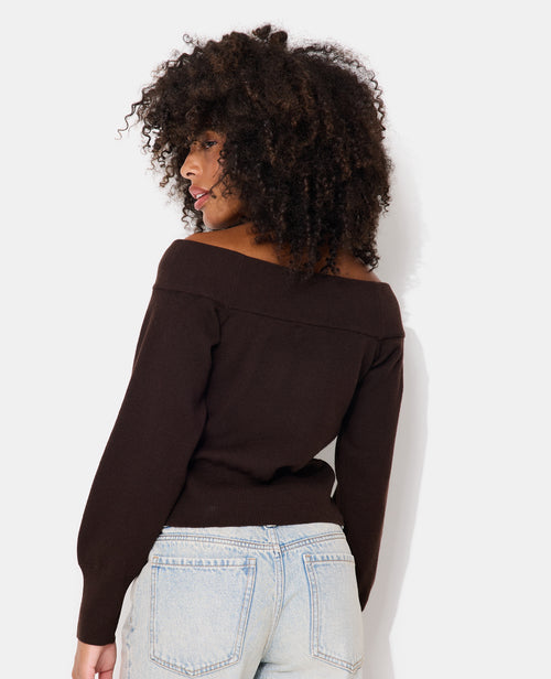 Pull manches longues encolure Bardot - PIMKIE - 6