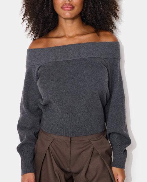 Pull manches longues encolure Bardot - PIMKIE - 2