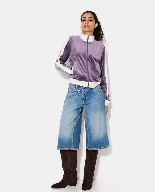 Veste zippée en velours bicolore - PIMKIE - 5