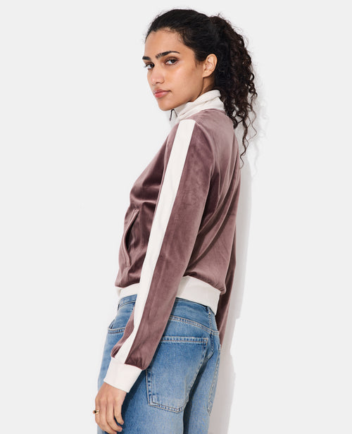 Veste zippée en velours bicolore - PIMKIE - 1