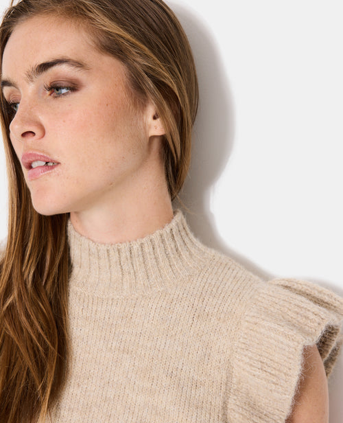 Pull sans manches avec volants et col montant - PIMKIE - 2