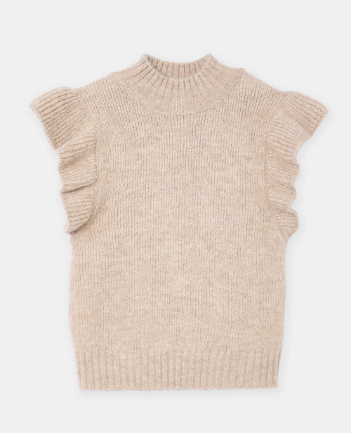 Pull sans manches avec volants et col montant - PIMKIE - 4