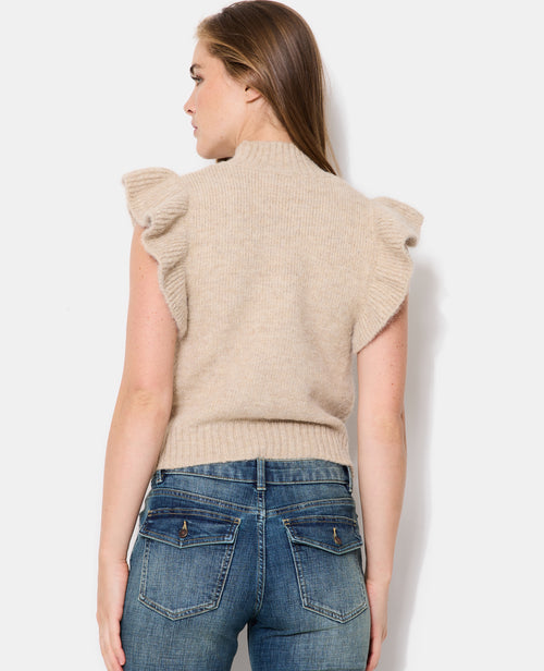 Pull sans manches avec volants et col montant - PIMKIE - 6