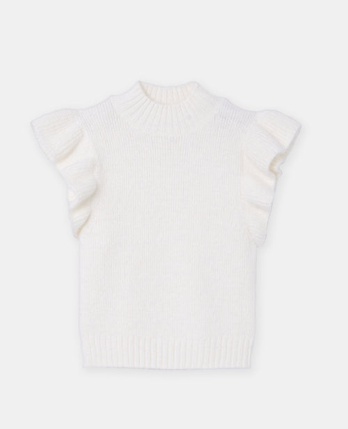 Pull sans manches avec volants et col montant - PIMKIE - 4