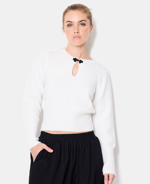 Pull avec goutte et boutonnière façon brandebourg - PIMKIE - 1