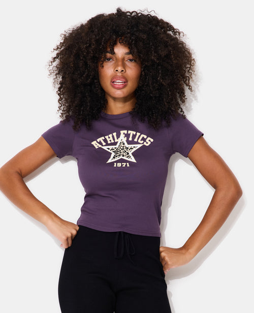 T-shirt ajusté avec print étoile léopard - PIMKIE - 1