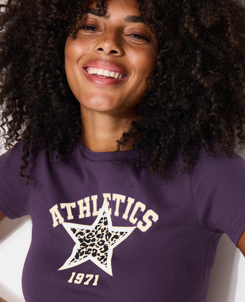 T-shirt ajusté avec print étoile léopard - PIMKIE - 2