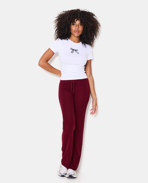T-shirt ajusté avec print nœud dentelle - PIMKIE - 3