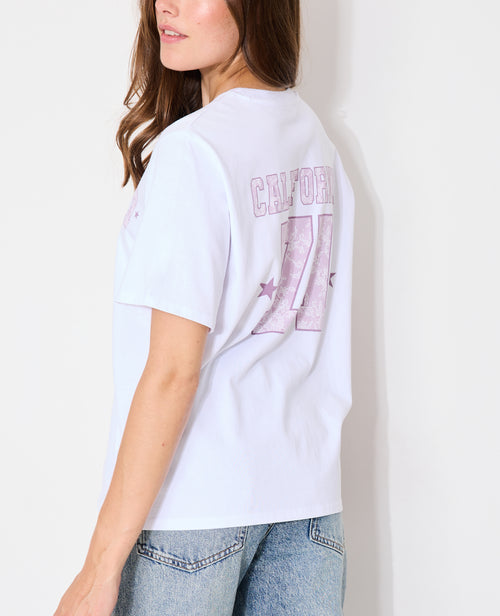 T-shirt oversize avec print poitrine et dos - PIMKIE - 2
