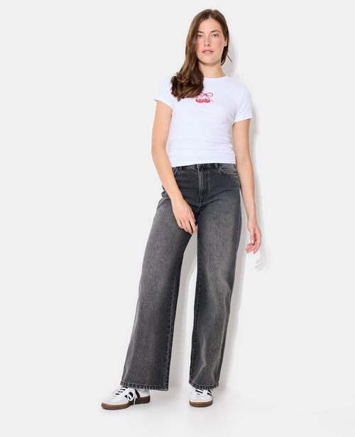 T-shirt ajusté avec print cerises et nœud - PIMKIE - 5