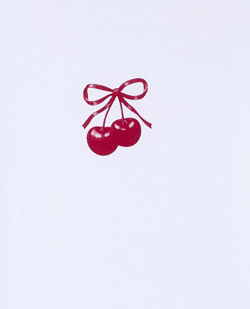 T-shirt ajusté avec print cerises et nœud - PIMKIE - 1