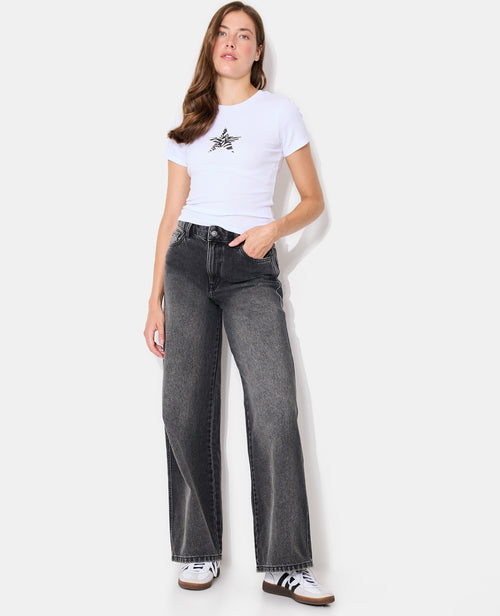 T-shirt ajusté avec print étoile zébrée - PIMKIE - 3