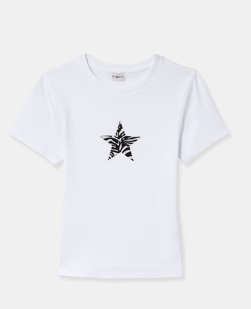 T-shirt ajusté avec print étoile zébrée - PIMKIE - 4