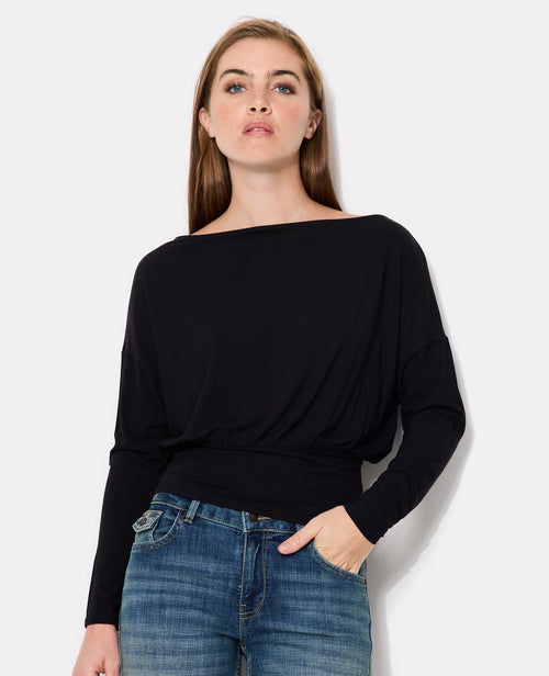 T-shirt manches longues taille resserrée - PIMKIE - 1