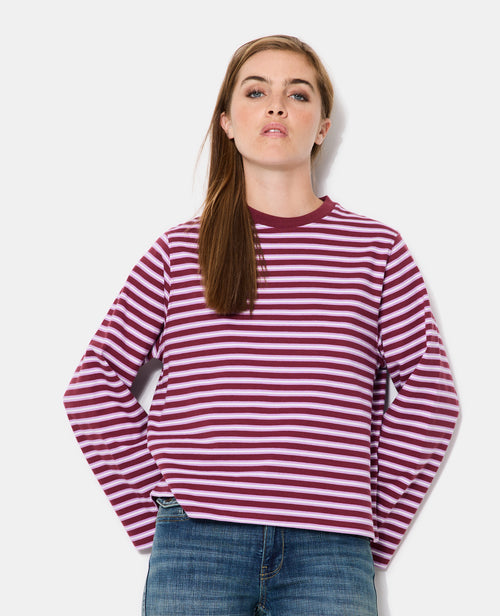 T-shirt rayé manches longues - PIMKIE - 1