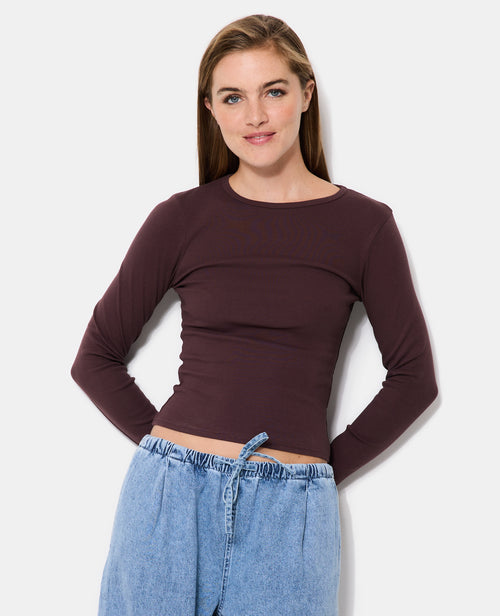 T-shirt manches longues col rond - PIMKIE - 1