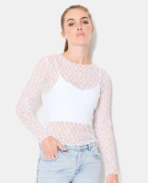 Top ajusté en dentelle - PIMKIE - 1