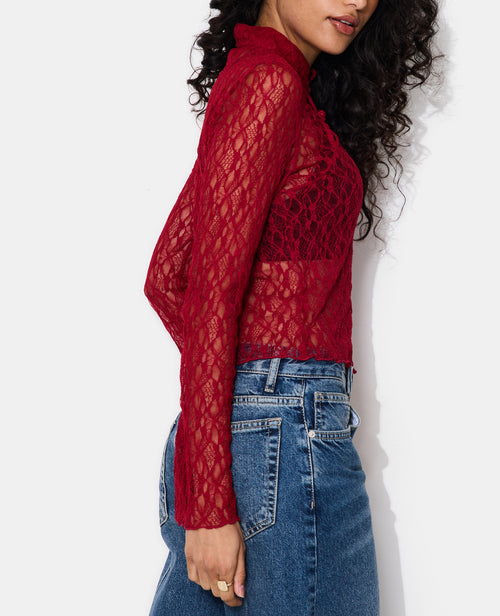 Top en dentelle esprit asiatique - PIMKIE - 1