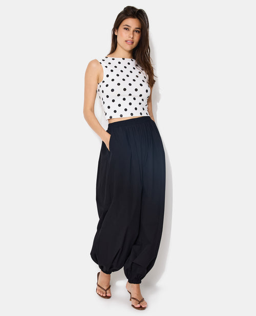 Top ouverture dos motif pois avec nœud - PIMKIE - 3