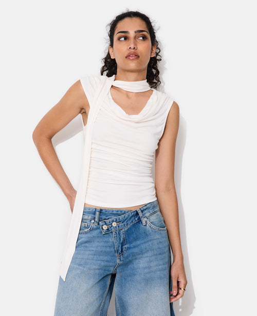 Top sans manches encolure bénitier avec écharpe - PIMKIE - 1
